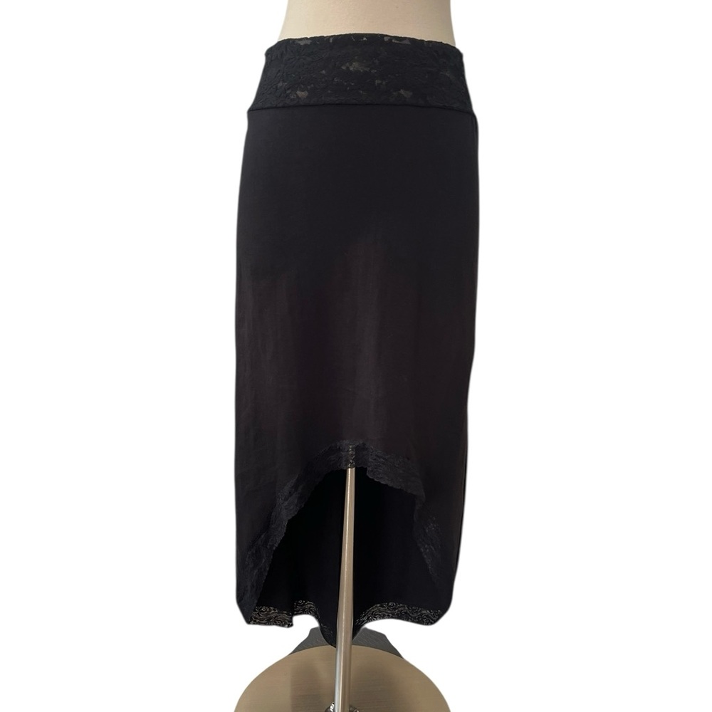 Lace trim high/low maxi midi skirt stretchy XS/S - Picture 3 of 12